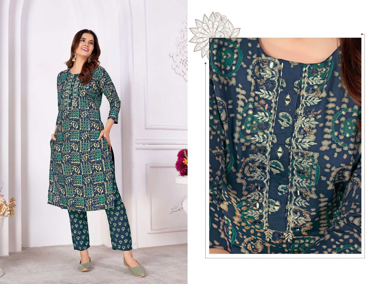 Magic Vol 2 By Moksh Royal Silk Embroidery Kurti With Bottom Wholesale Price In Surat

